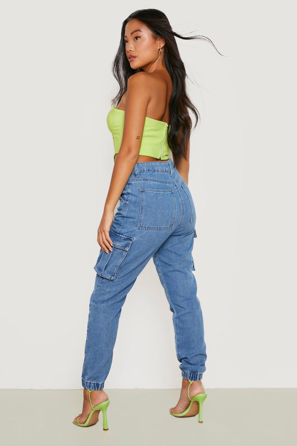 Petite on sale denim joggers